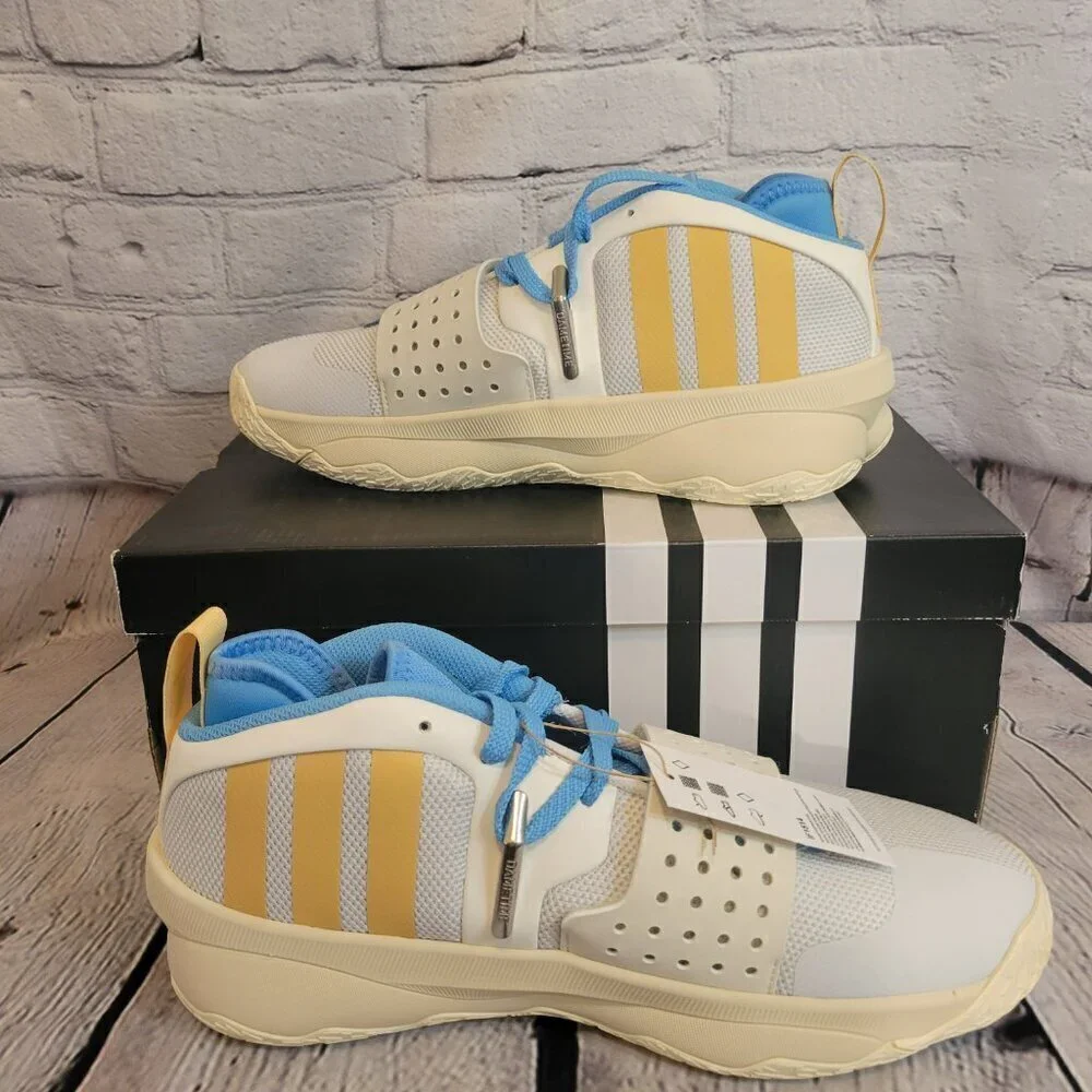Adidas Dame 8 Basketball Shoes- Cloud White/Oat/Cream White